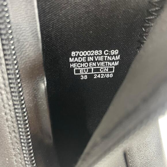 Mango Leather Square Toe Heeled Ankle Boots Black Size 38/ 7.5 - Picture 12 of 12